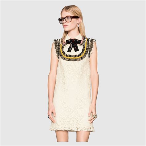 gucci mustard dress|gucci lace dresses.